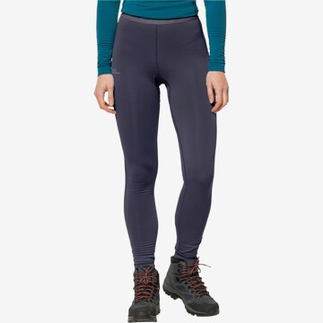 JACK WOLFSKIN Skinny Athletic Pants 'INFINITE' in Blue: front