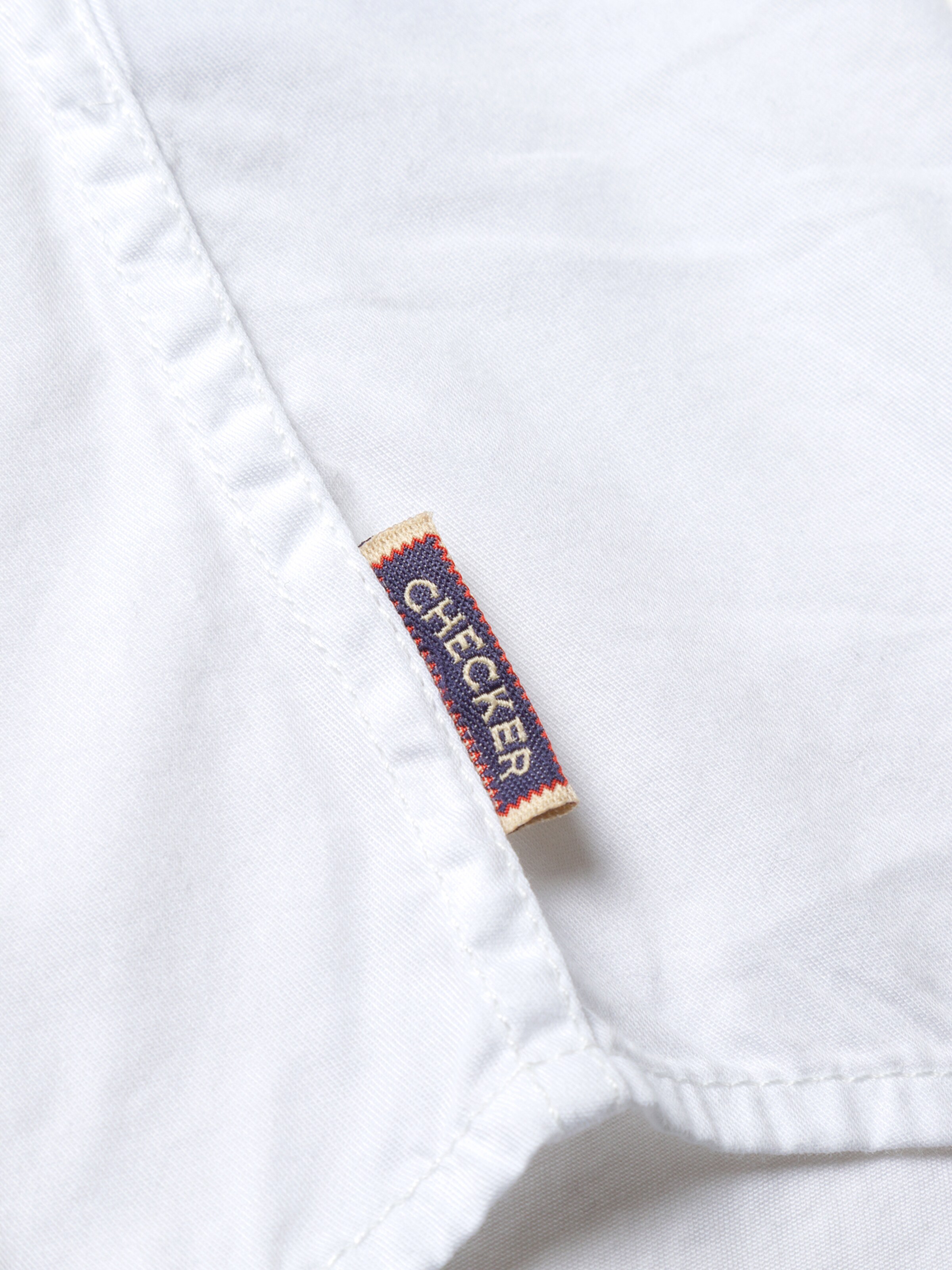 Checker - Regular Fit Camisa ' Dynasty Denim ' em branco