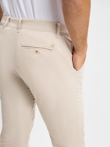 Regular Pantalon chino 'Lou' Alberto en beige