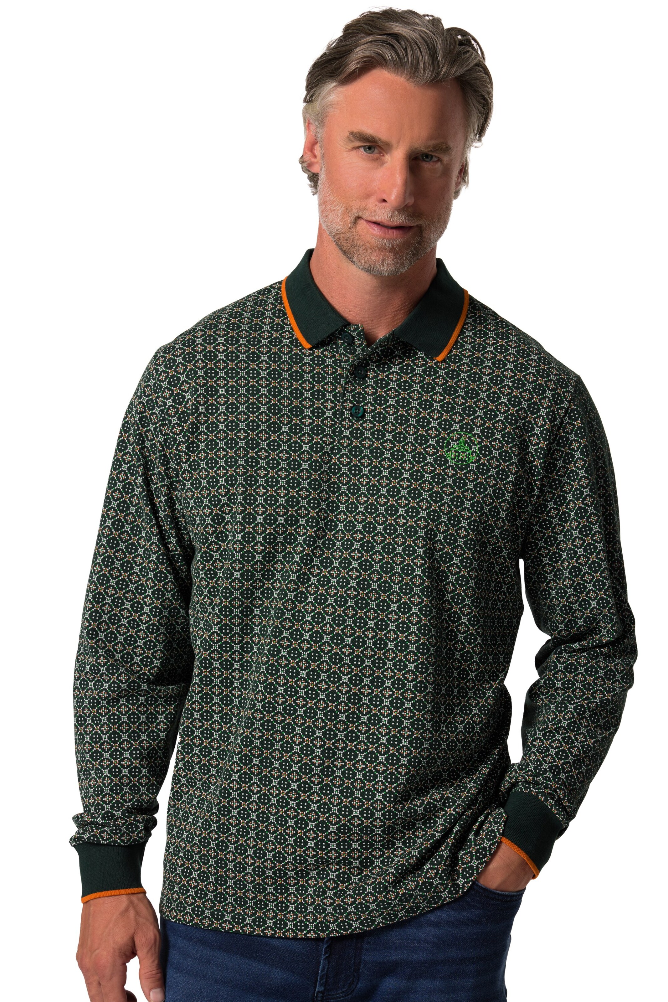 Boston Park Poloshirt in Grün: Vorderseite