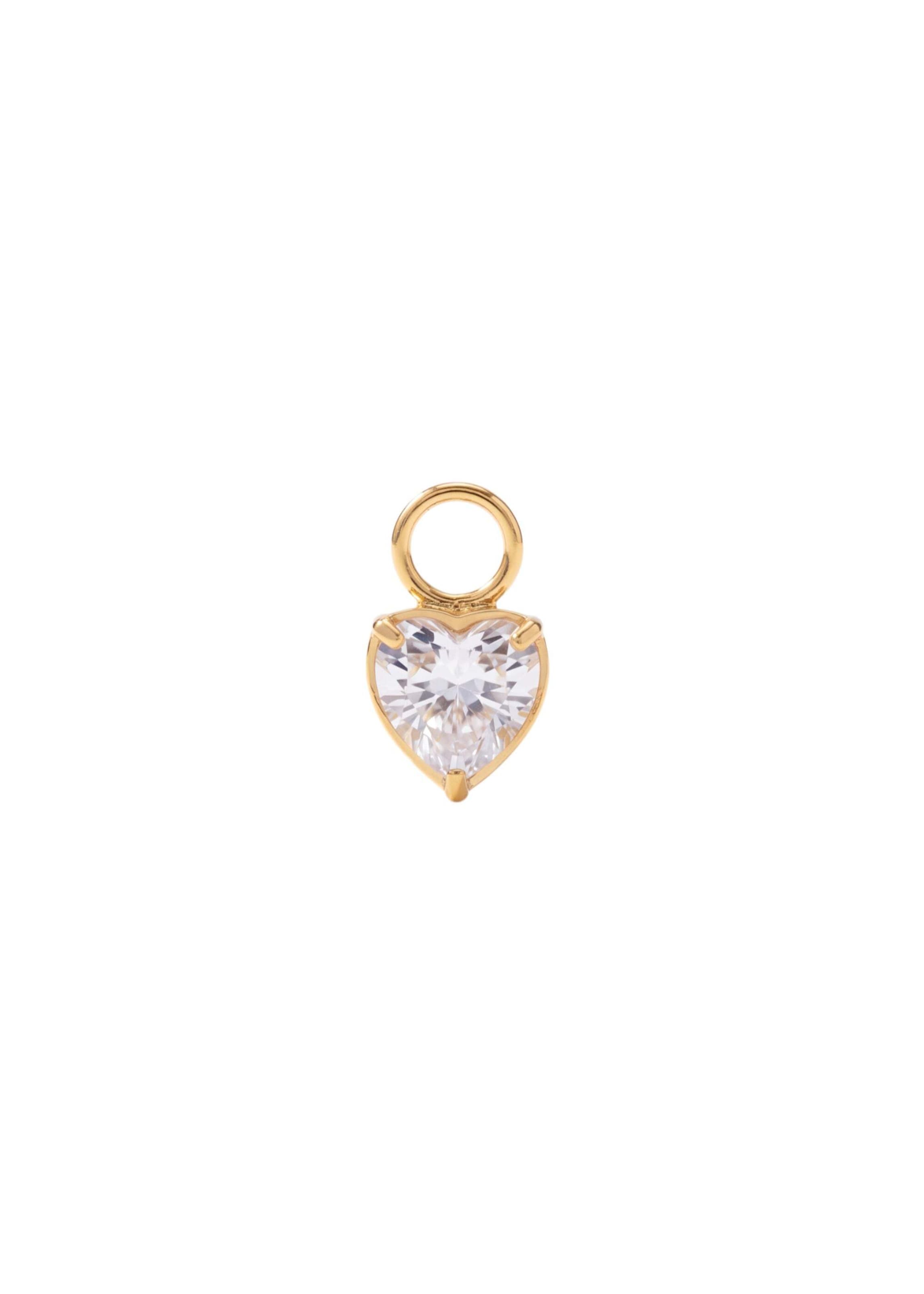 PURELEI - Colgante 'White Heart' en oro: frente