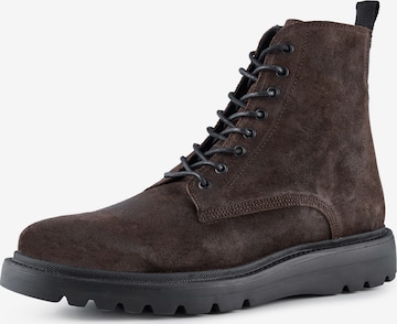 Shoe The Bear Lace-Up Ankle Boots in Brown: front