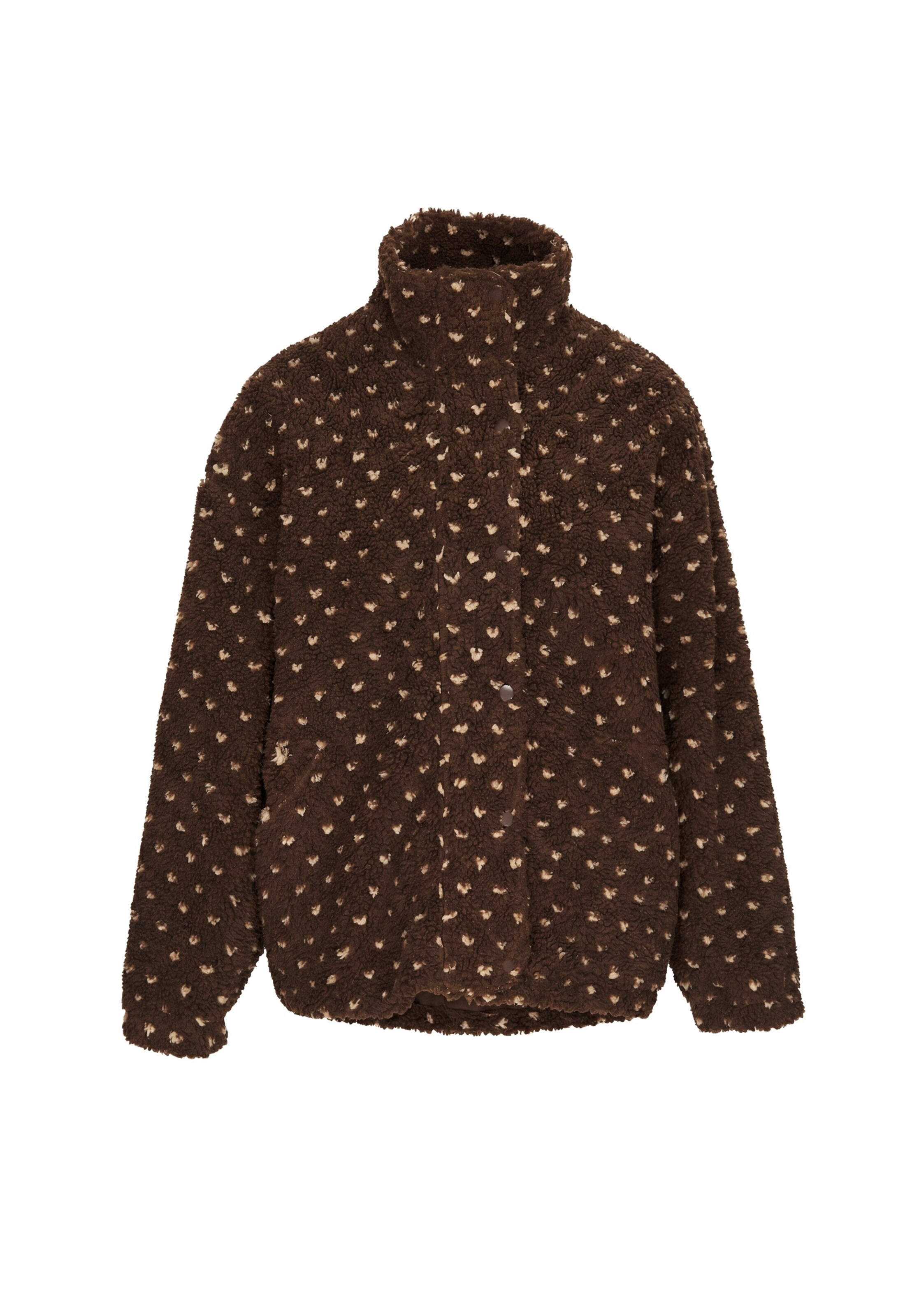 usha WHITE LABEL Chaqueta de entretiempo en M en ecru / marrón, Vista del producto