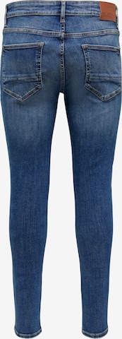 Only & Sons Skinny Jeans 'Warp' in Blue