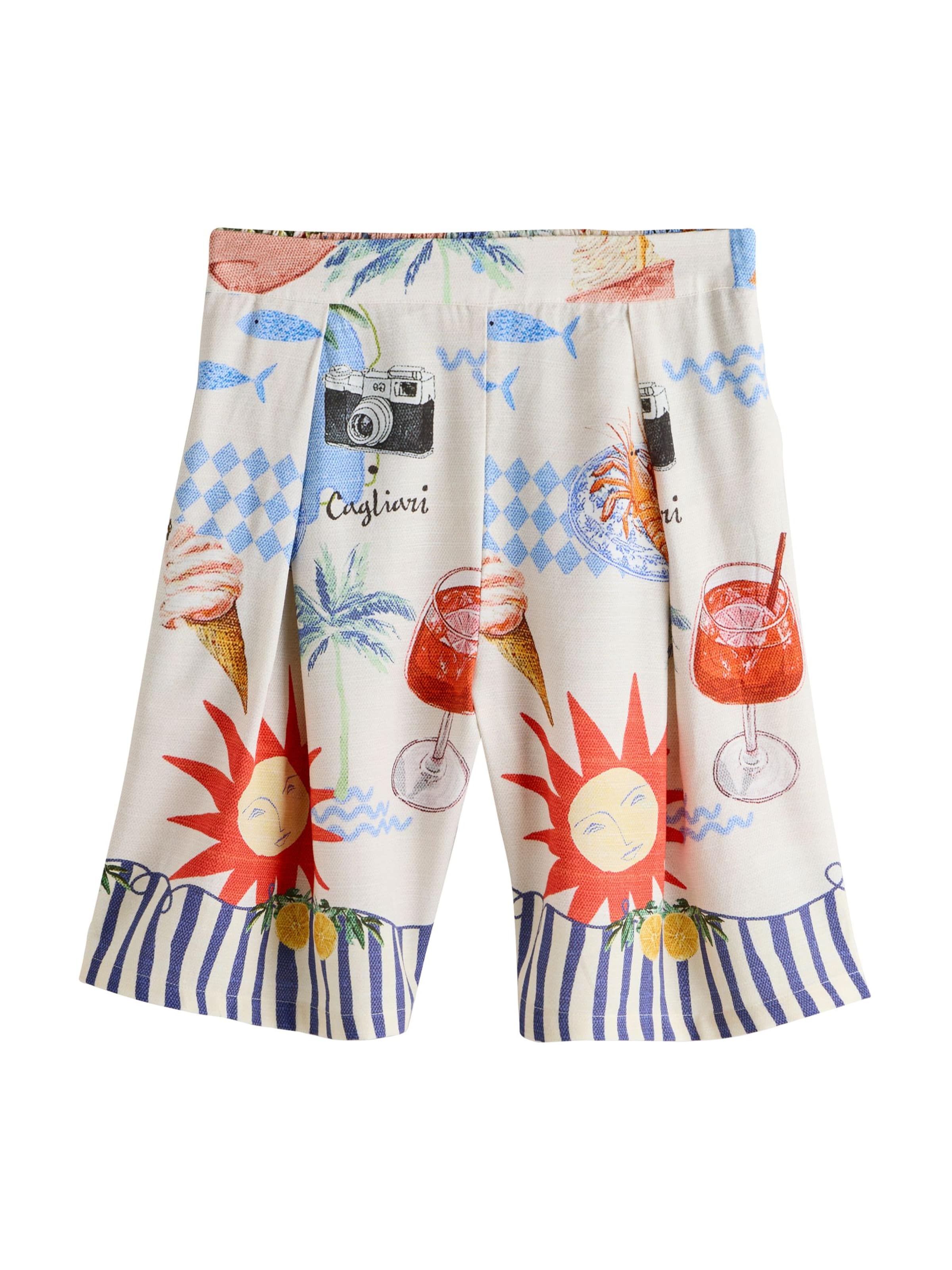 Loosefit Pantaloni con pieghe di Next in bianco: frontale
