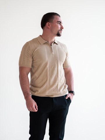 INSPR Shirt 'Lucian Zip' in Beige