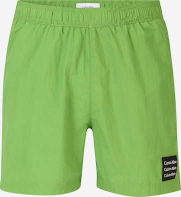 Calvin Klein Underwear Board Shorts in Green: front