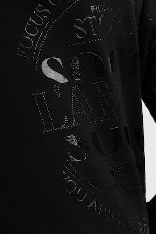 Soccx Kapuzensweatjacke mit Glossy-Rücken-Artwork in Schwarz