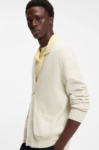 BOSS Strickjacke ' Nivo' in Weiß