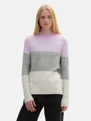 TOM TAILOR DENIM Sweater in Purple: front