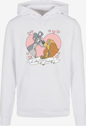 ABSOLUTE CULT Sweatshirt 'Lady And The Tramp - Love' in White: front