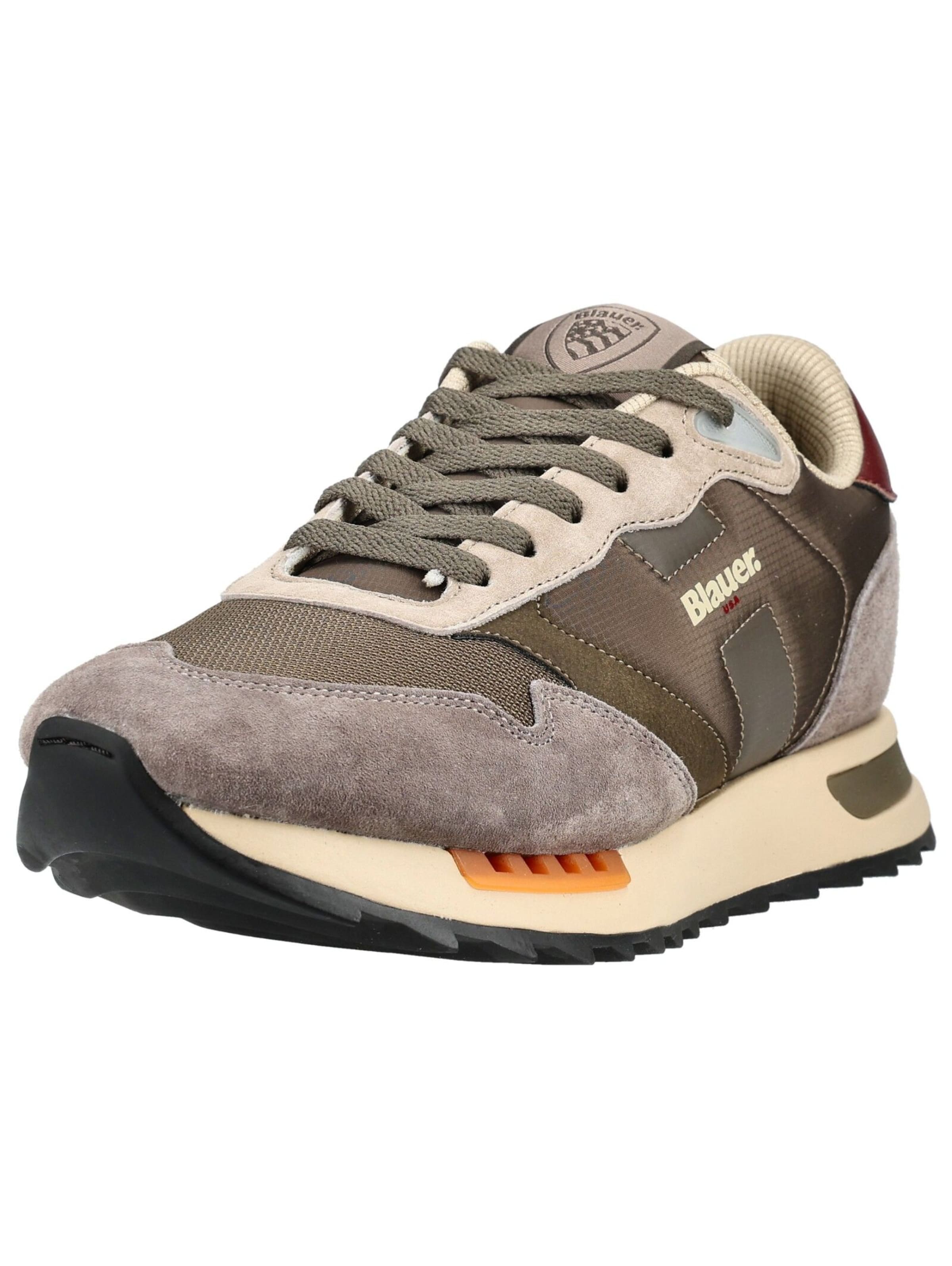 Sneaker bassa di Blauer.USA in verde: frontale