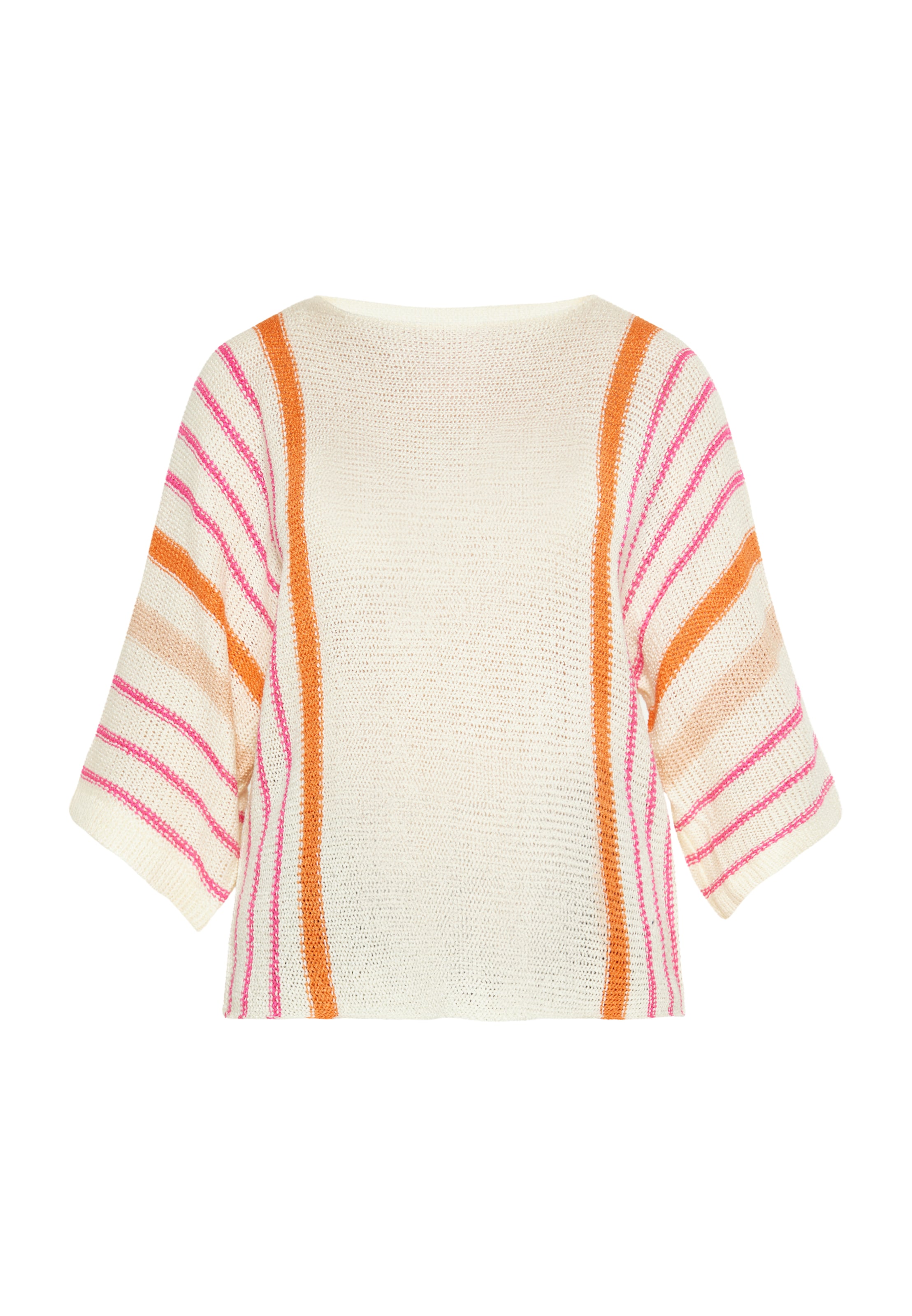 Gaya Pullover i creme / mørkeorange / pink, Produktvisning