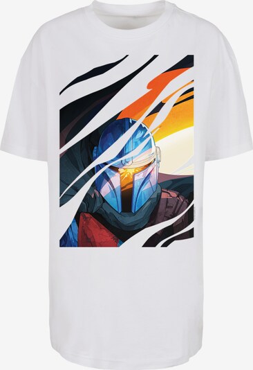 F4NT4STIC T-Shirt 'Star Wars The Mandalorian Glare' in mischfarben / weiß, Produktansicht