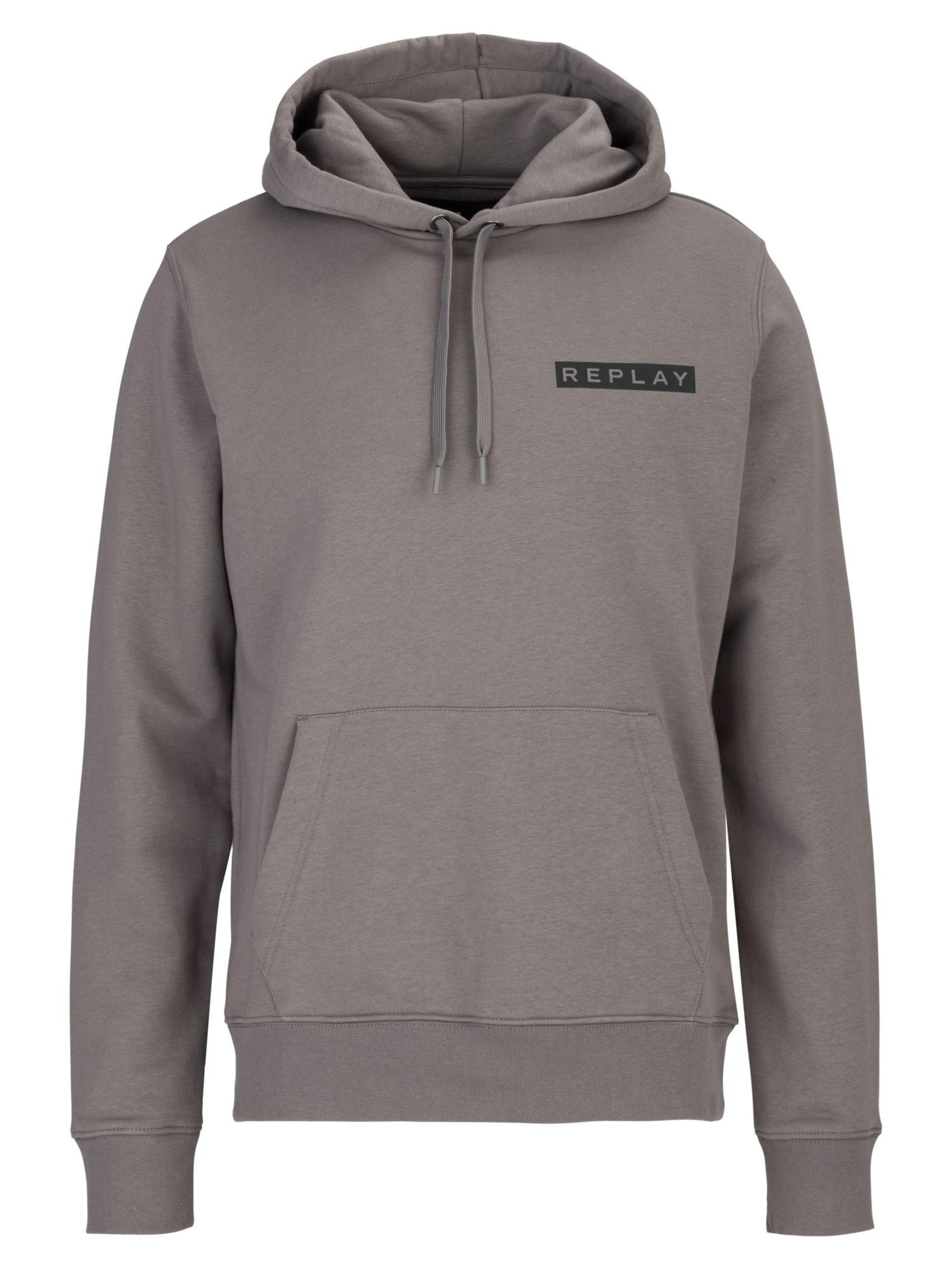 REPLAY Sweatshirt in Grijs: voorkant
