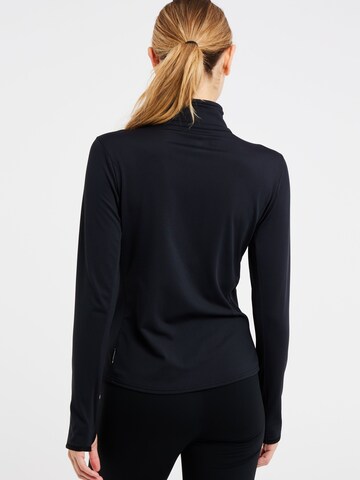 PROTEST Athletic Zip-Up Hoodie 'PRTPEEPAL' in Black