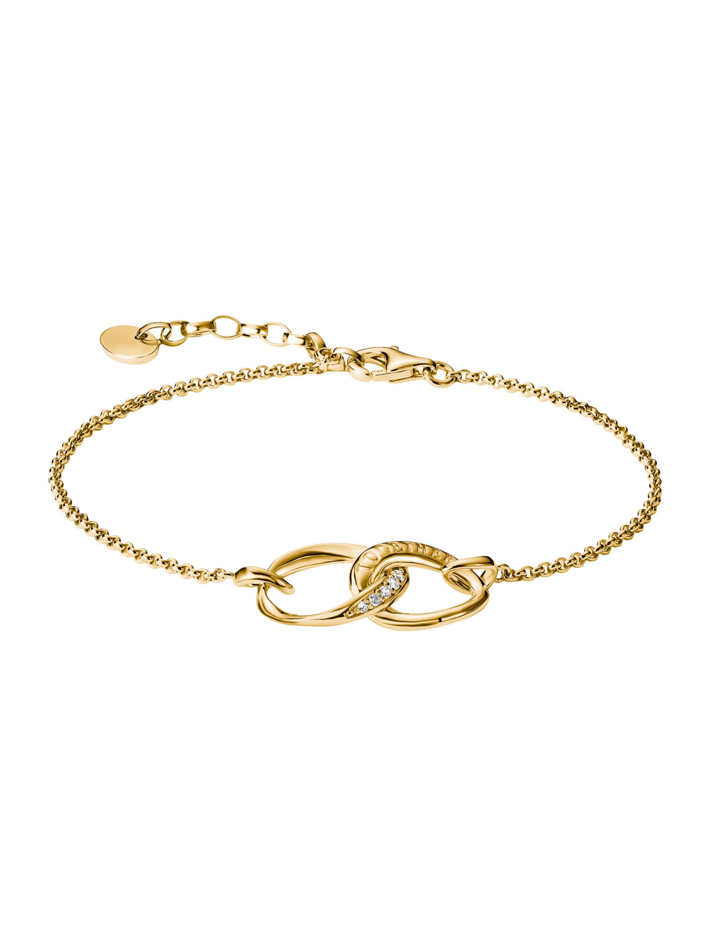 Thomas Sabo Bracelet in 19 in Yellow gold / White, Item view