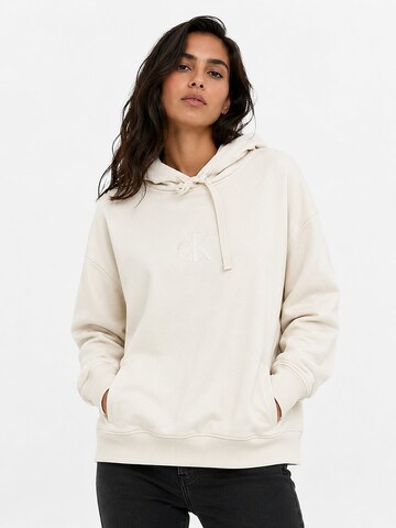 Sweat-shirt Calvin Klein en noir : devant