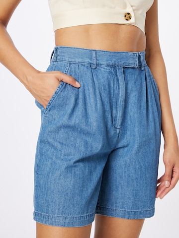 PIECES Regular Pleated Jeans 'HOPE' in Blue