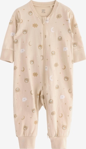Lindex Schlafanzug 'Bear' in Beige: Vorderseite