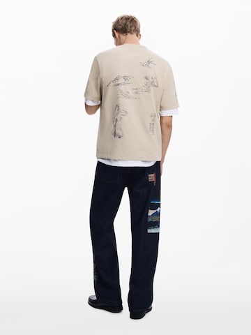 Desigual T-shirt i beige