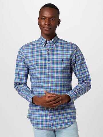 Polo Ralph Lauren Regular fit Overhemd in Blauw: voorkant