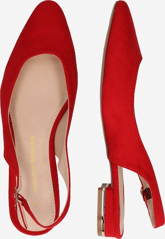 Dorothy Perkins Ballet Flats with Strap 'Ellery' in Red