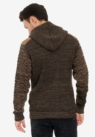 Rusty Neal Knit Cardigan in Brown