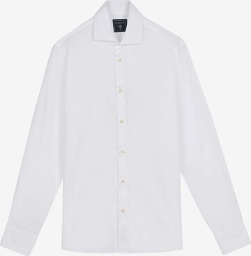 Scalpers Button Up Shirt in White: front