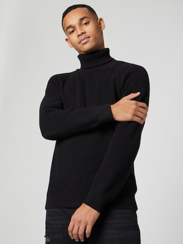 Kosta Williams x About You Sweater in Black: front