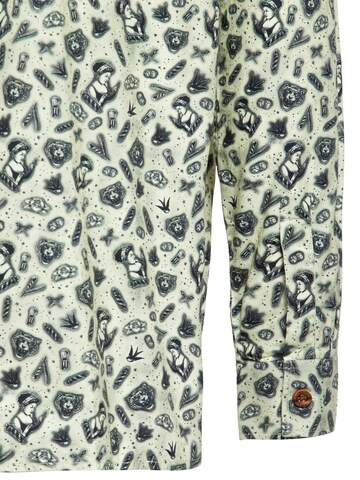 King Kerosin Regular fit Button Up Shirt in Yellow