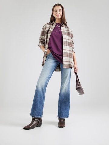 PIECES Shirt 'PCSKYLAR' in Purple