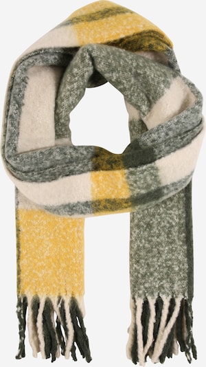 PIECES Schal 'Bea' in beige / gelb / dunkelgrün, Produktansicht