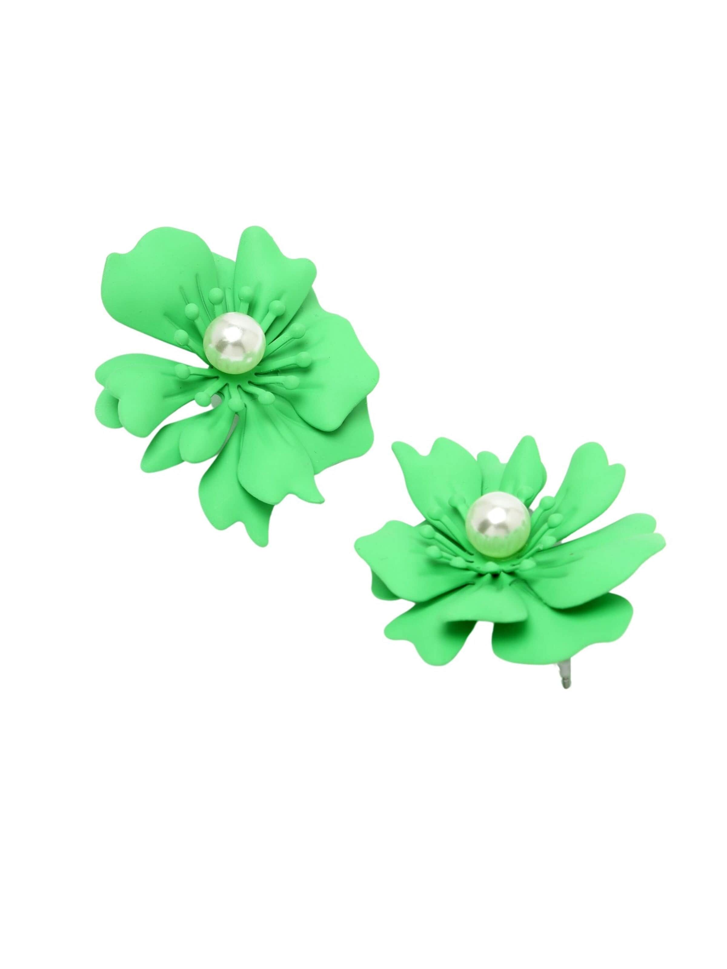 AVANT-GARDE PARIS Earrings 'Karolinata' in Green