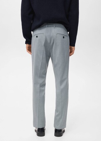 MANGO MAN Slim fit Pleated Pants 'Johan' in Grey