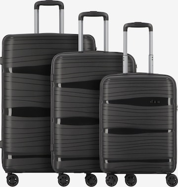 D&N Suitcase Set 'Travel Line 4300 ' in Black: front