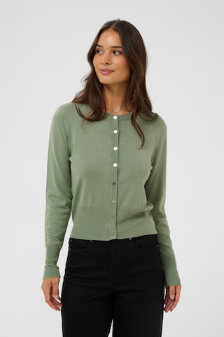 Cardigan 'KALizza' Kaffe en vert : devant