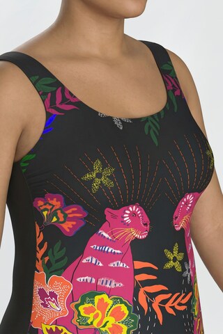 Ulla Popken Bralette Swimsuit in Black