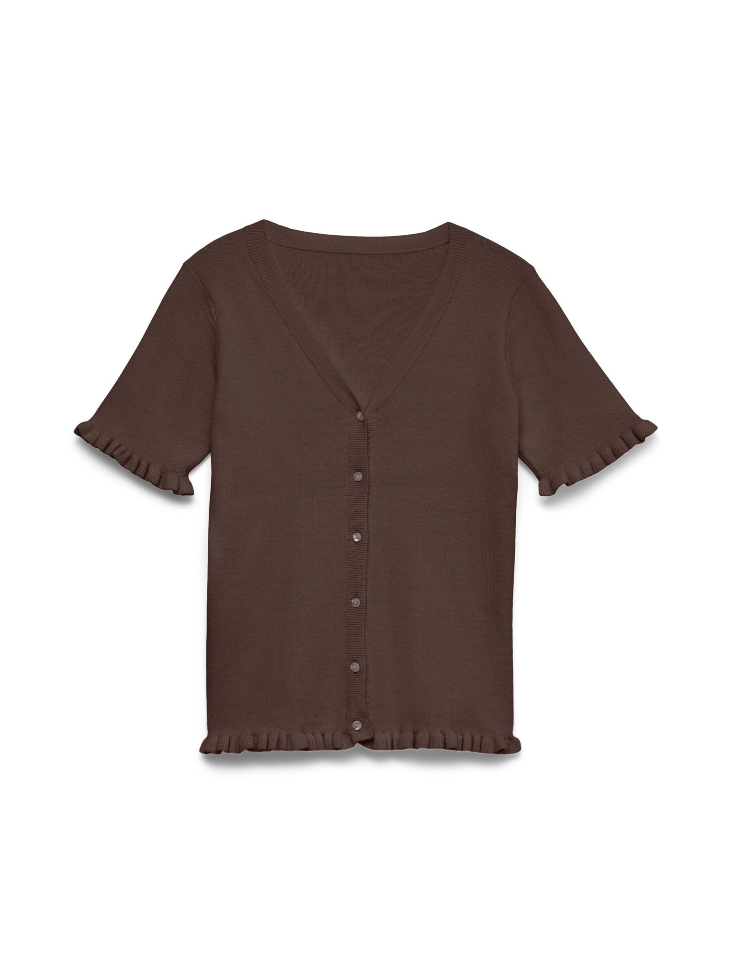 Cardigan 'VMAviva' VERO MODA en marron : devant