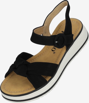 Palado Sandals in Black: front