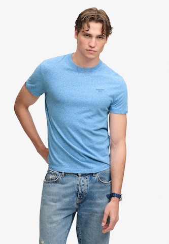 Superdry & Co Shirt 'Essential Serif' in Blue: front