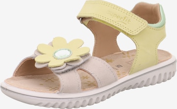 SUPERFIT Sandals 'Sparkle' in Yellow: front