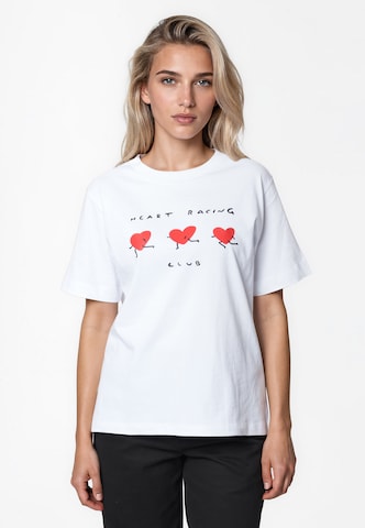 T-shirt 'Heart Racing' Kleinigkeit en blanc : devant