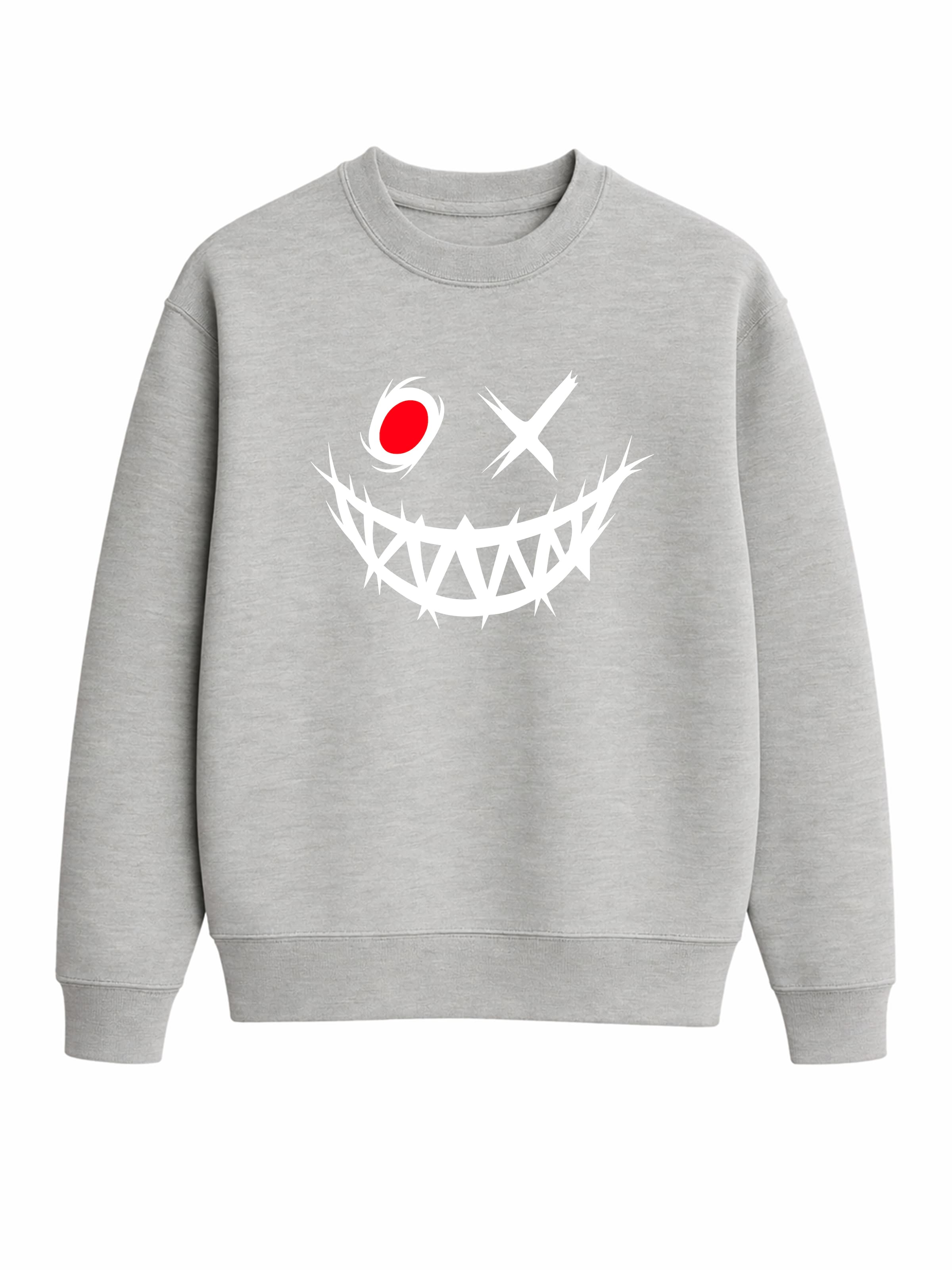 Banco Sweater 'Scary_Face' in Grey: front
