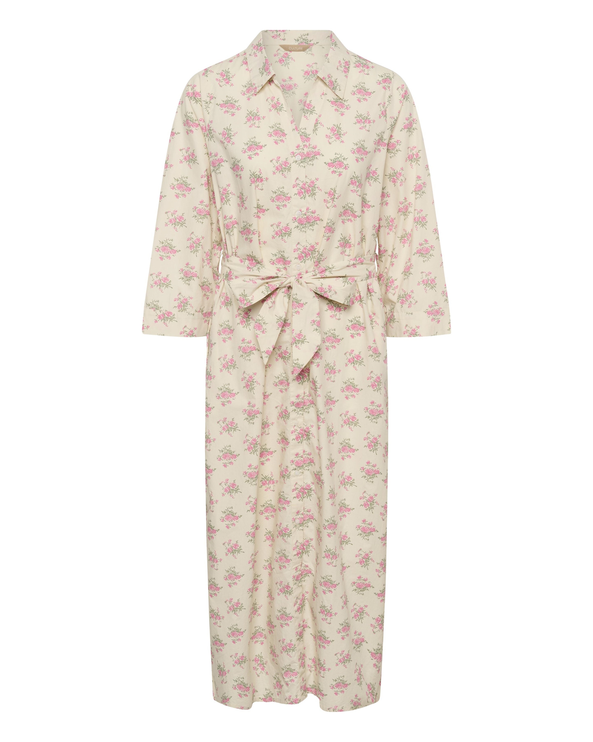 CULTURE Dress 'CUPeonie Olena' in 40 in Cream / Green / Rose, Item view