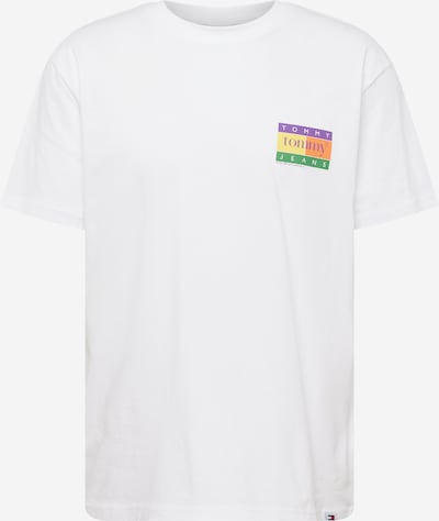 Tommy Jeans T-Shirt en jaune clair / vert gazon / violet / orange / blanc, Vue avec produit