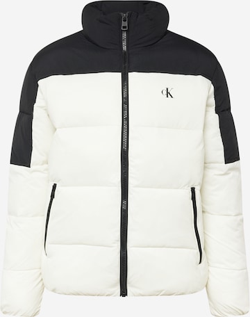 Calvin Klein Jeans Winterjas in Wit: voorkant