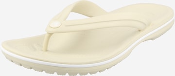 Crocs - Sandalias de dedo en beige: frente