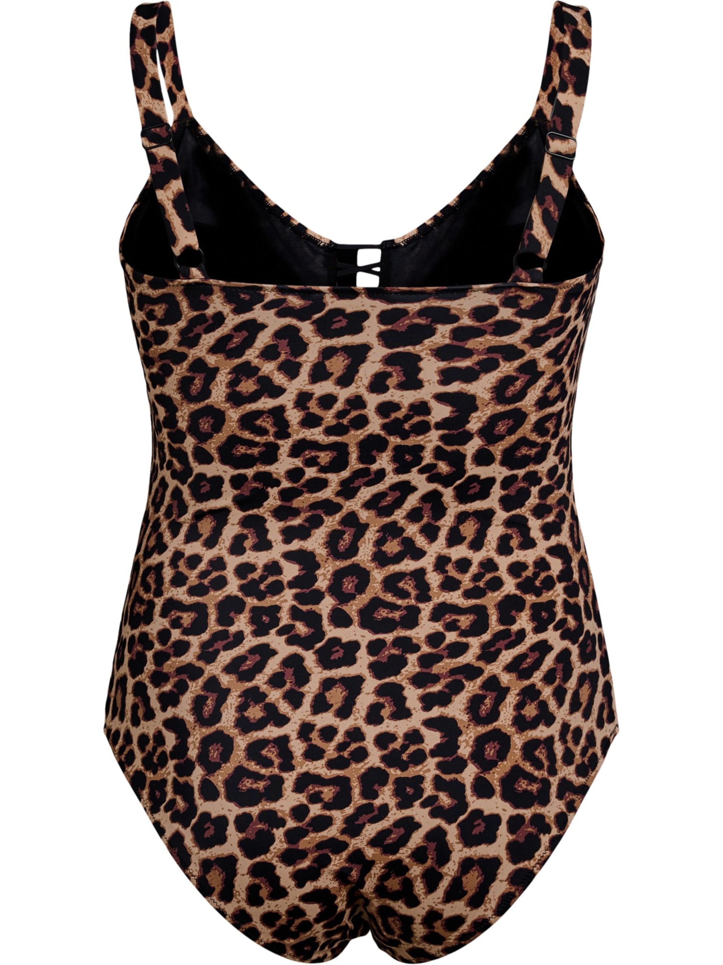 Swim by Zizzi Korzet Jednodielne plavky 'Slorina' - Hnedá