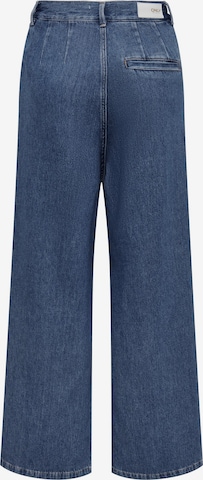 ONLY Wide leg Pleated Jeans 'Una' in Blue